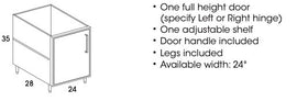 Wolf BASE, FULL HEIGHT DOOR