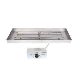 The Outdoor Plus 48-96" Rectangular Lipless Drop-in Pan With Stainless Steel 'H' Burner