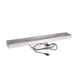 The Outdoor Plus 24-72" Rectangular Lipless Drop-in Pan With Stainless Steel Linear Burner