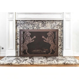 The Outdoor Plus 40" X 30" Powder Coated Steel Fireplace Screen