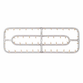 The Outdoor Plus 18-72" Stainless Steel Double Rectangle Bullet Burner (Burner Only)