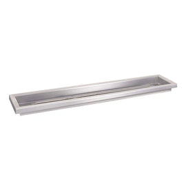 The Outdoor Plus 72-96" Rectangular Raised Lip Drop-in Pan With Stainless Steel Linear Burner