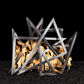 The Outdoor Plus 24-30" Steel Triangle Sculpture Ornament