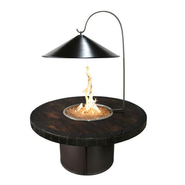 The Outdoor Plus OPT-RCB17 Black Steel Cone Fire Pit Cover