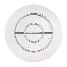 The Outdoor Plus 12-24" Round Flat Pan With Stainless Steel Round Burner