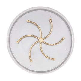 The Outdoor Plus 31" Round Drop-in Pan With Brass Triple 'S' Bullet Burner