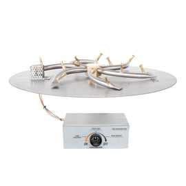 The Outdoor Plus 18-24" Round Flat Pan With Stainless Steel Triple 'S' Bullet Burner