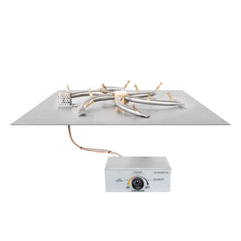 The Outdoor Plus 18-24" Square Flat Pan With Stainless Steel Triple 'S' Bullet Burner
