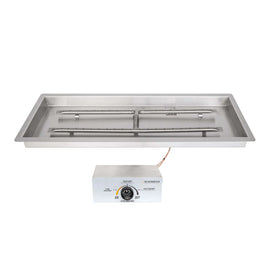 The Outdoor Plus 24-42" Rectangular Drop In Pan With Stainless Steel 'H' Burner