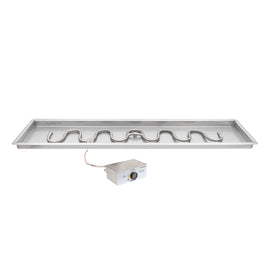 The Outdoor Plus 24-42" Rectangular Drop In Pan With Stainless Steel Switchback Burner