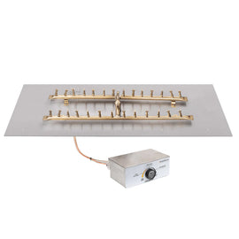 The Outdoor Plus 24-48" Rectangular Flat Pan With Brass 'H' Bullet Burner