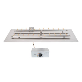 The Outdoor Plus 24-48" Rectangular Flat Pan With Stainless Steel 'H' Bullet Burner