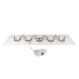 The Outdoor Plus 24-48" Rectangular Flat Pan With Stainless Steel Switchback Bullet Burner