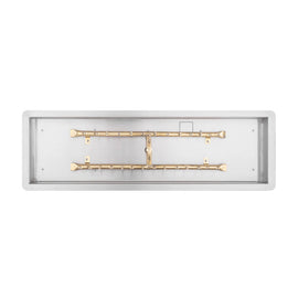 The Outdoor Plus 24-48" Rectangular Drop-in Pan With Brass 'H' Bullet Burner