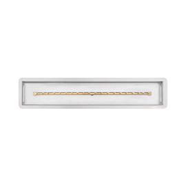 The Outdoor Plus 84-96" Rectangular Drop-in Pan With Brass Linear Bullet Burner