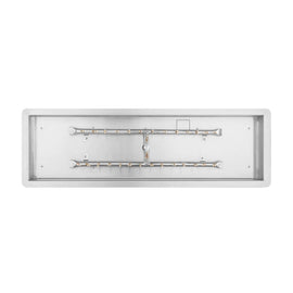 The Outdoor Plus 24-48" Rectangular Drop-in Pan With Stainless Steel 'H' Bullet Burner