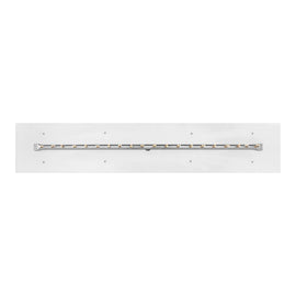 The Outdoor Plus 84-96" Rectangular Flat Pan With Stainless Steel Linear Bullet Burner