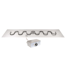 The Outdoor Plus 48-96" Rectangular Flat Pan With Stainless Steel Switchback Burner