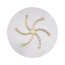 The Outdoor Plus 18-24" Round Flat Pan With Brass Triple 'S' Bullet Burner