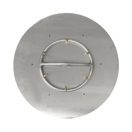 The Outdoor Plus 18-24" Round Flat Pan With Stainless Steel Round Bullet Burner