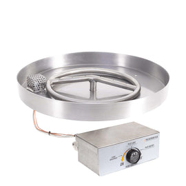 The Outdoor Plus 12-24" Round Lipless Drop-in Pan With Stainless Steel Round Burner