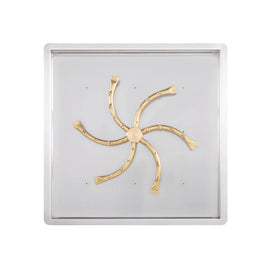 The Outdoor Plus 30" Square Drop-in Pan With Brass Triple 'S' Bullet Burner