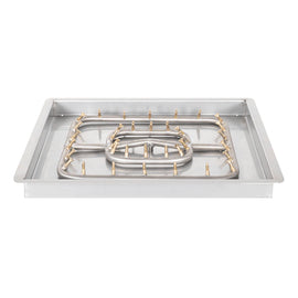 The Outdoor Plus 30" Square Drop-in Pan With Stainless Steel Square Bullet Burner