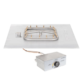 The Outdoor Plus 18-24" Square Flat Pan With Stainless Steel Square Bullet Burner