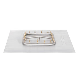 The Outdoor Plus 18-24" Square Flat Pan With Stainless Steel Square Bullet Burner
