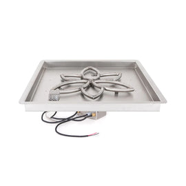 The Outdoor Plus 36-48" Square Drop-in Pan With Lotus Stainless Steel Burner